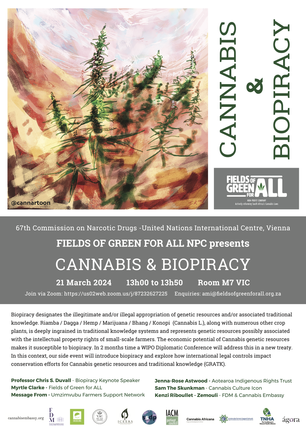 Cannabis Embassy | CND67: 67th Commission on Narcotic Drugs, March 2024